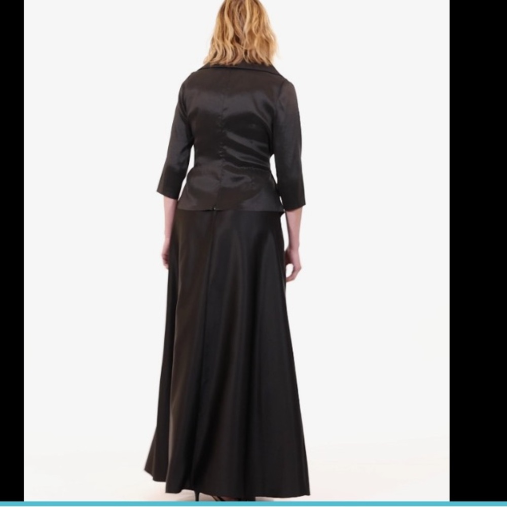 Alex Evenings Plus Size Satin Inverted Pleat Ball Gown Skirt - Picture 4 of 16